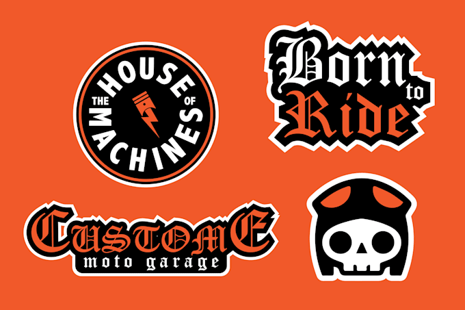 custom sticker design for branding and merchandise