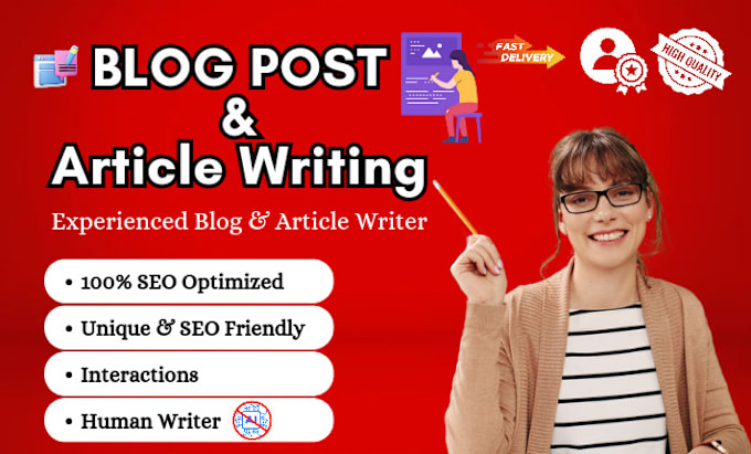 write article and blog posts for your website