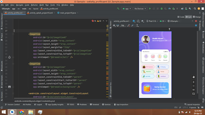 Convert figma to xml layout in android studio by Nizm04 | Fiverr