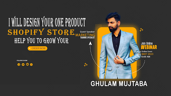 create branded shopify dropshipping one product store website