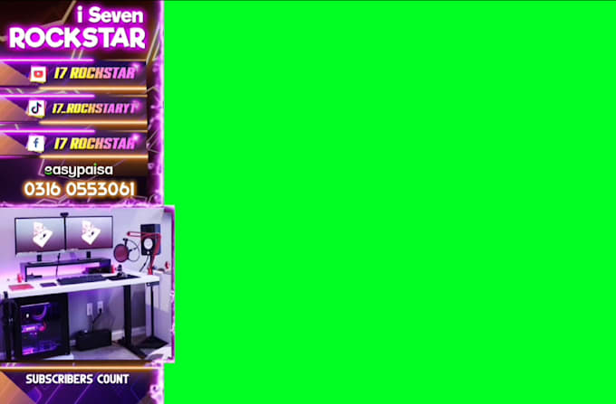 create an animated layout for youtube and twitch livestream
