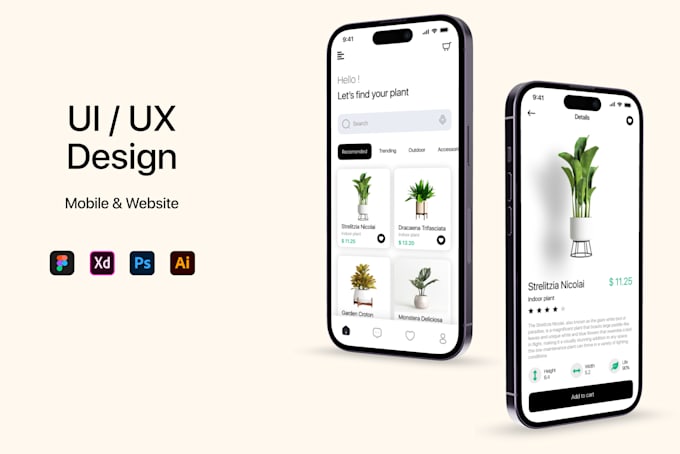 Do ui ux design, website, dashboard, mobile app ui ux design by Ayom ...