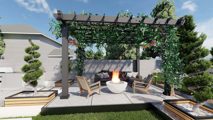 do landscape, garden design, site plan,achicad architectural drawing
