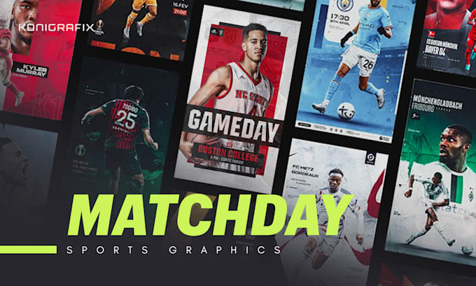design ongoing unique matchday sports graphics