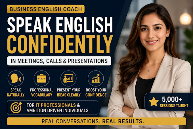 coach you to speak english confidently for work and business