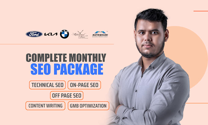 provide complete monthly SEO package for  google top ranking