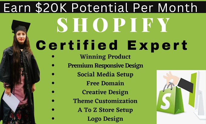 build branded profitable shopify dropshipping store or shopify website