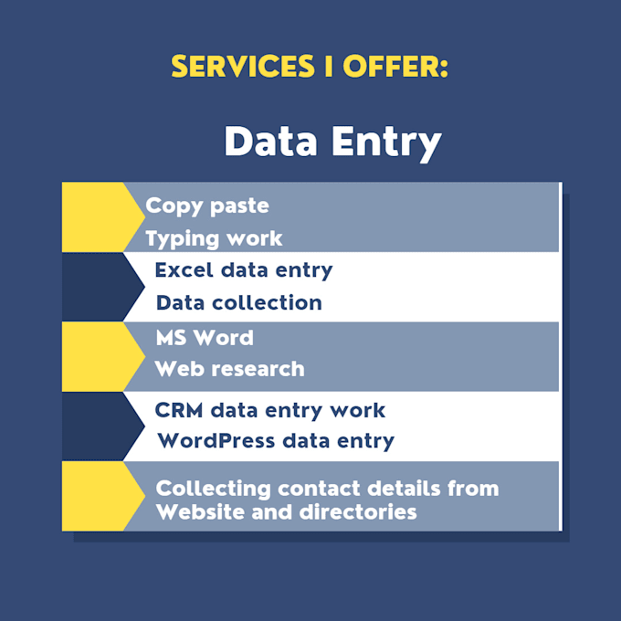 Do excel data entry data collection scraping typing web research copy ...