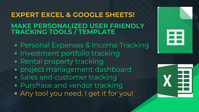create excel and google sheets tracking system for data reporting