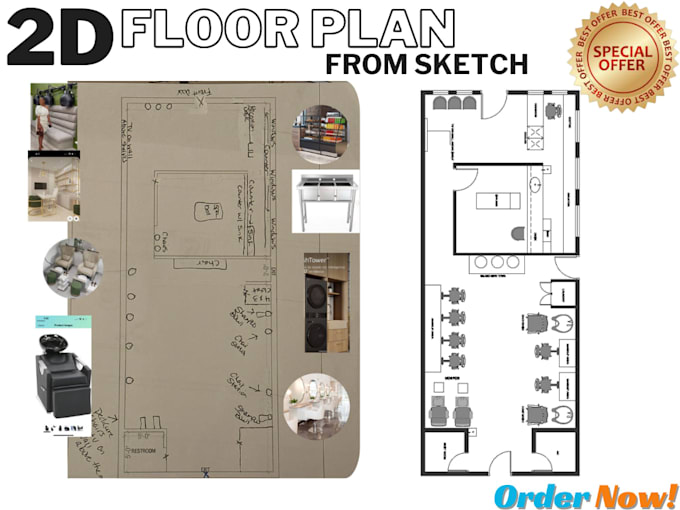 create professional 2d floor plans from sketches or images