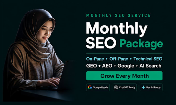do monthly SEO on page off page GEO and aeo for google and ai search