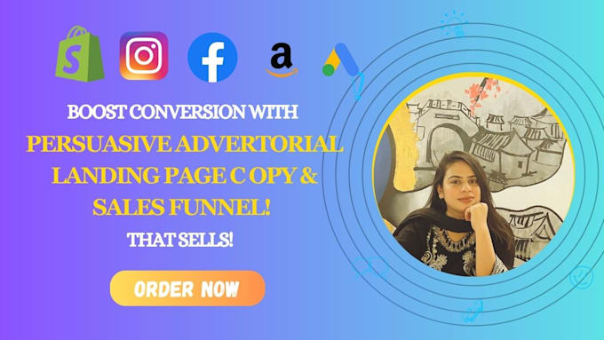 Do advertorial landing page copywriting and sales funnel by Mawraasghar