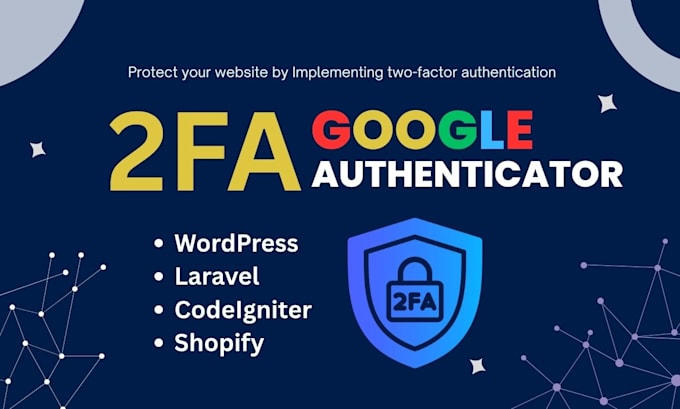 implement 2fa google authenticator in laravel, codeigniter