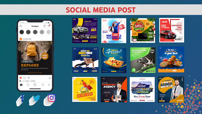 design social media posts, instagram posts, ads, banners