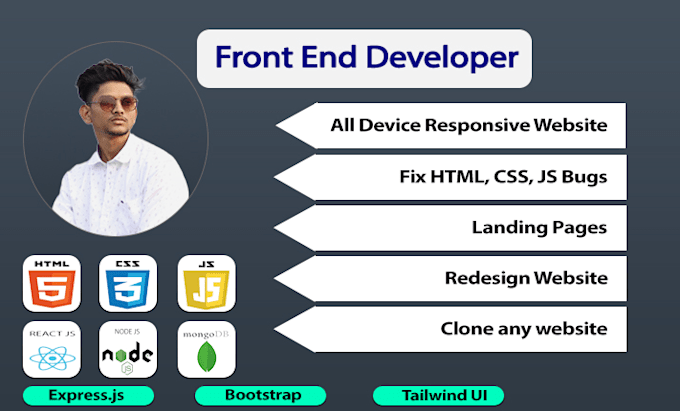 Be your front end web developer html css javascript website by Kusaram ...