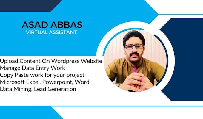manage data entry work, content upload on wordpress website