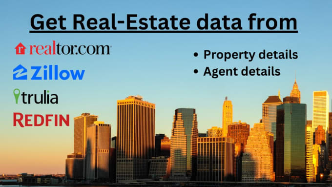 scrape property agent details from zillow realtor etc