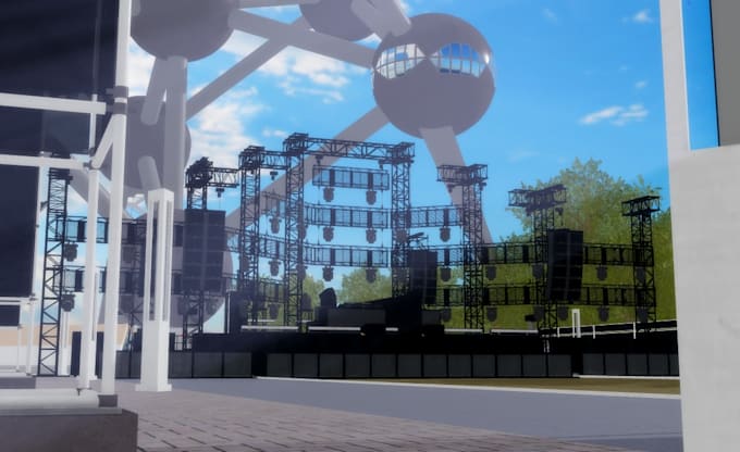 give you my custom outdoor roblox festival stage
