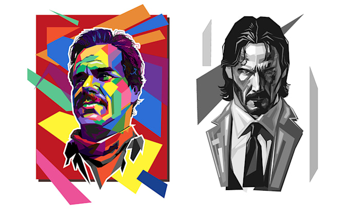 create a stunning geometric portrait for you