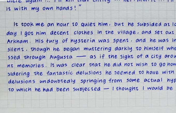 handwrite notes and letter in my beautiful hand writing