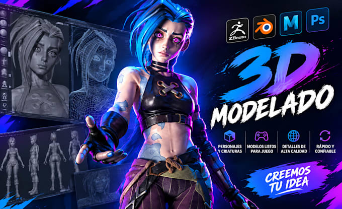 esculpiré modelos 3d de alta calidad para impresión 3d