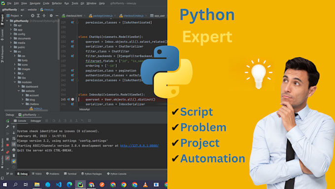 write python script, code, automation script, web scraper