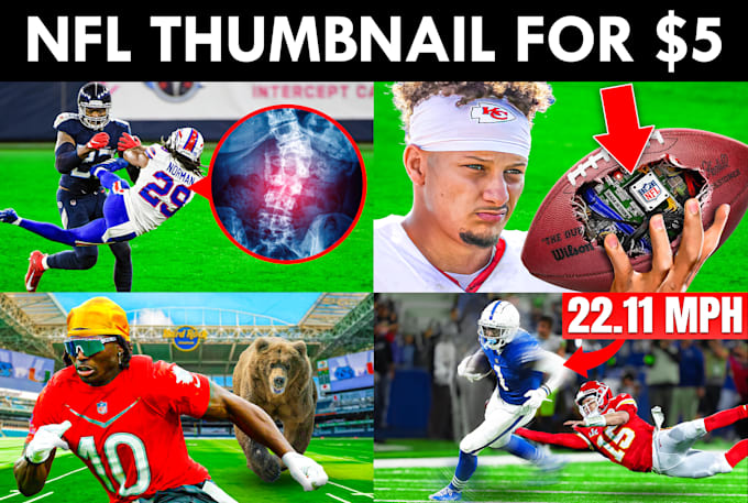 Design thumbnail for nfl or rugby channel by Bintangdel