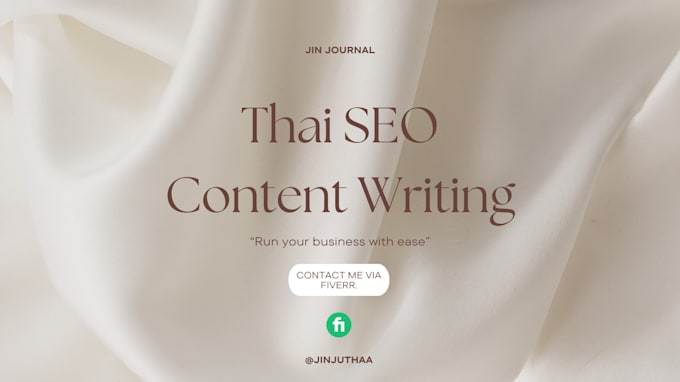 write and optimize thai SEO and aeo content for you
