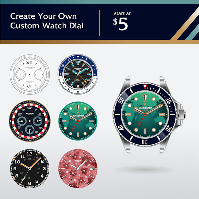 crea un design del quadrante dell orologio personalizzato in vettoriale