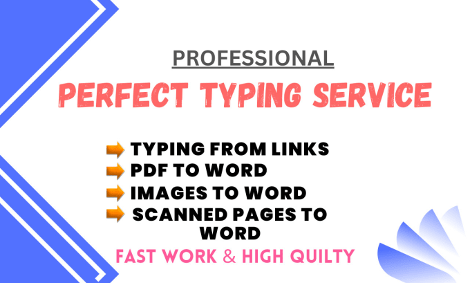 Do Proficient In Fast Typing Retyping Scanned Documents Editing Ms Word By Nexpathleads Fiverr 4090