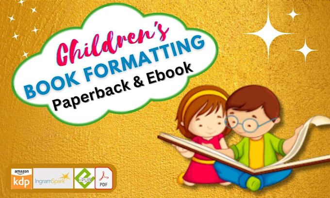 do children book formatting for paperback book, kdp amazon and ingramspark