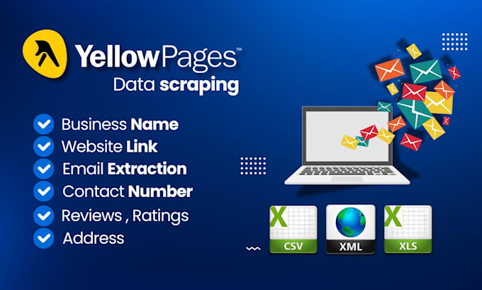 do web scraping for businesses on yellow pages website