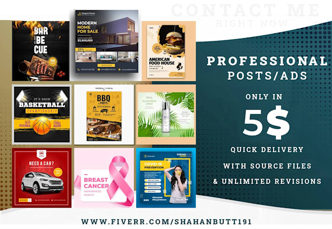 design social media post, instagram post, facebook post ads