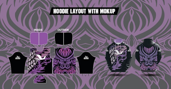 design custom jersey, hoodie, with 3d mokup