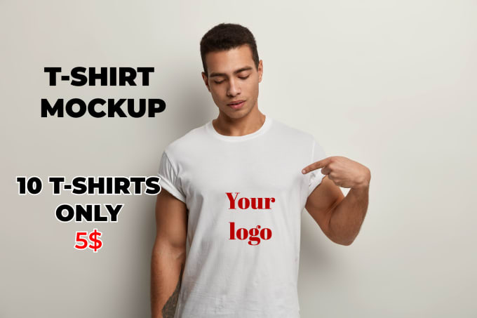 Create a stunning t shirt mockup design with logo for you by ...