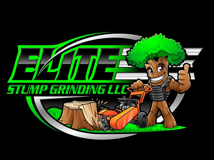 Do minimalist modern stump grinding logo design by Romaguera_camro Fiverr