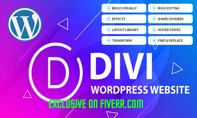 create a wordpress website with a divi theme or divi builder
