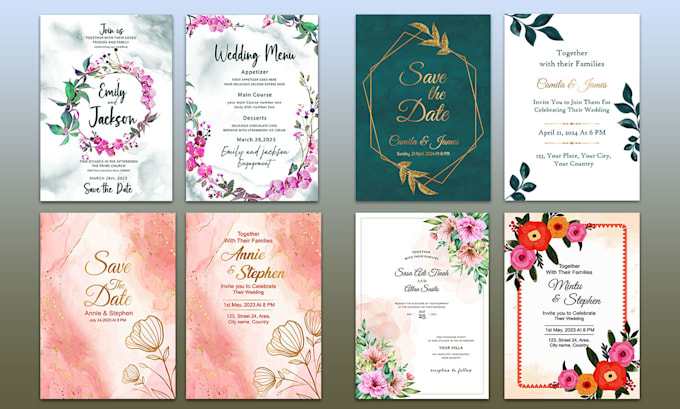 design event invitations, wedding, birthday and greeting cards