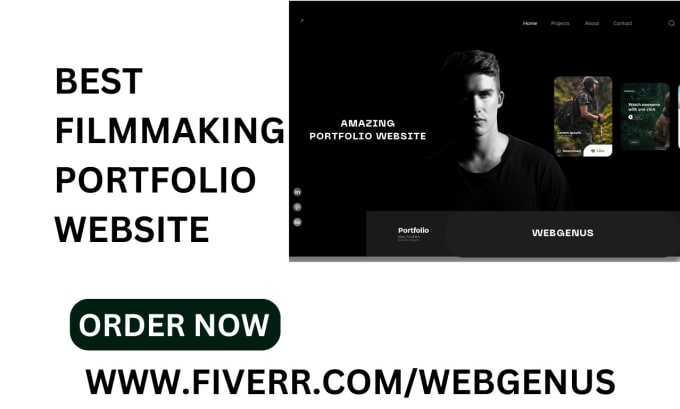 create an online filmmaking portfolio website video photography website