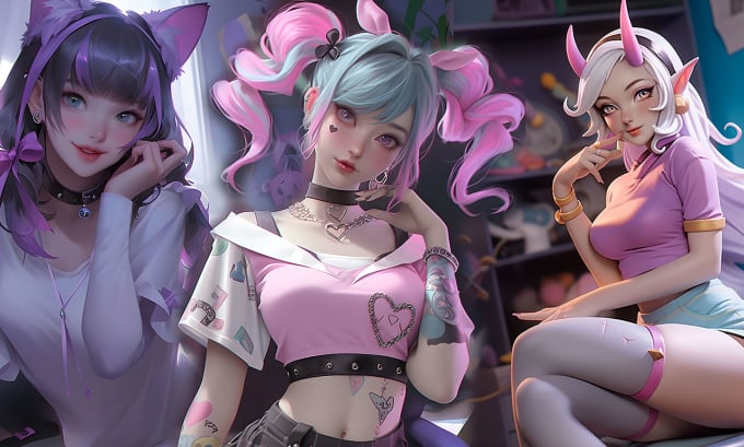 I will create anime art using ai