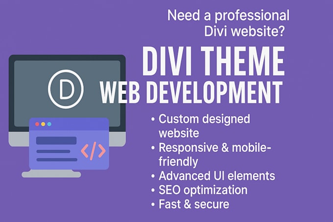 develop website or landing page with divi wordpress builder
