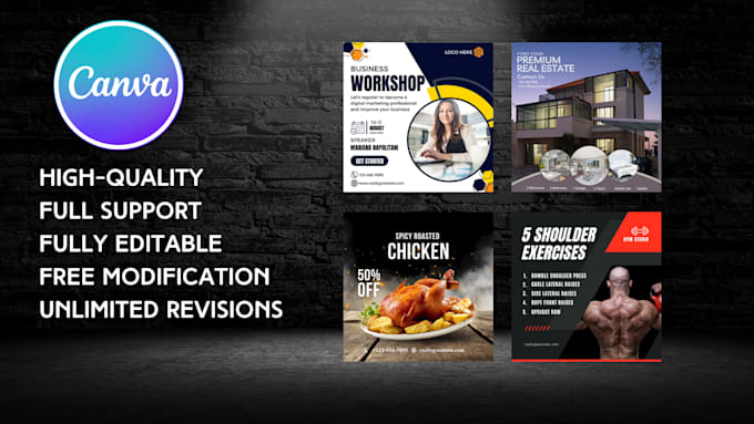 Design social media posts in canva by Raheem_graphics | Fiverr
