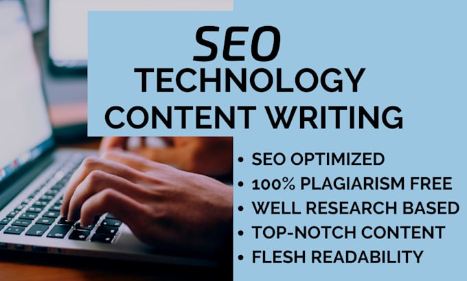 write SEO tech articles, website content, ai, and blog posts as content writer