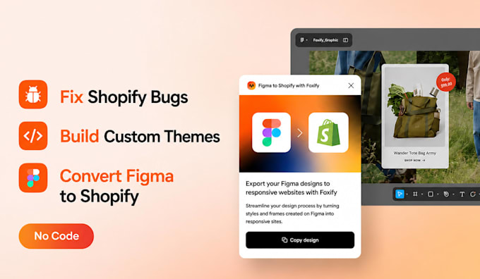fix shopify bugs, build custom themes and convert figma to shopify