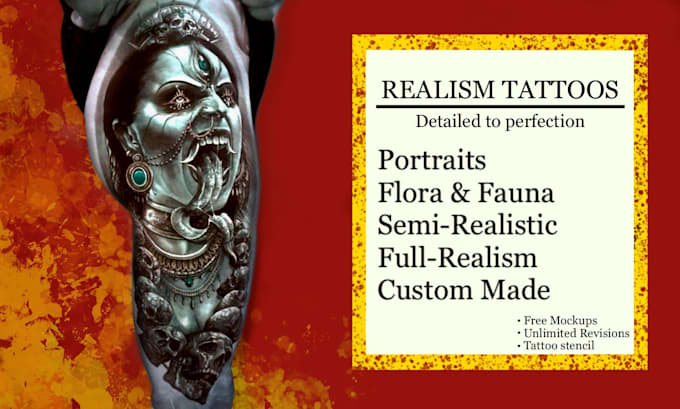 draw a realistic realism tattoo design for you