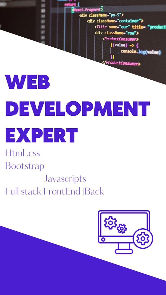 Do website design html css website development full stack web js by ...