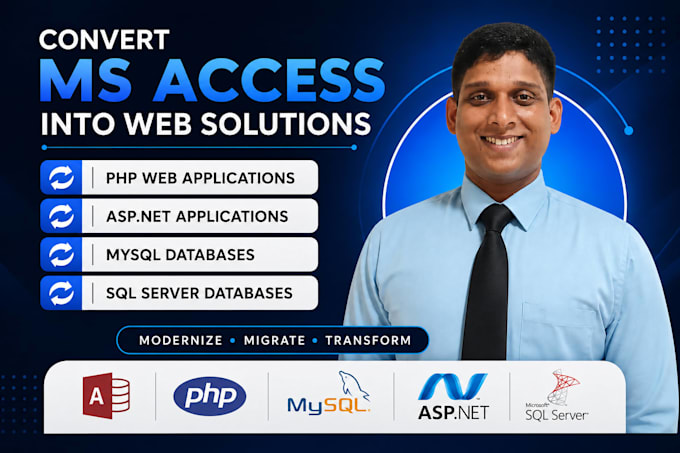 covert your microsoft access programme into web applications