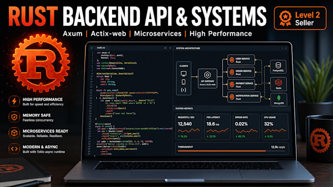 develop rust backend api, web apps, and performant systems