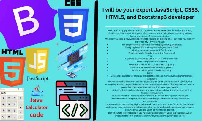 Javascript, css3, html5, and bootstrap3 develop by Zawadalzaeir | Fiverr