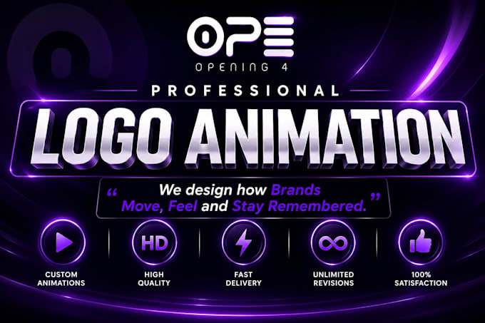 create a high end logo animation for your business